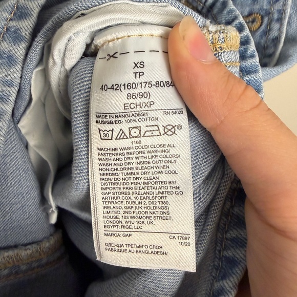 Gap shortalls - 100% cotton - size XS - light blue wash - Picture 4 of 7